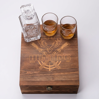 Ensemble de carafe à whisky personnalisée avec logo, 25 oz (750 ml), avec 2 verres à whisky, pour cadeaux d'anniversaire ou de retraite