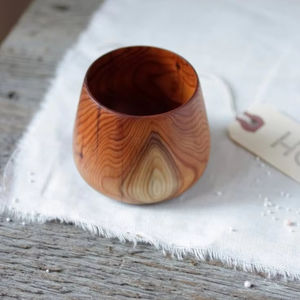 DRINKS Natural Wood Tea Cup Wooden for Wine Coffee Water Hot Cold Drinks Drinking <b>Mug</b>, Japanese Style Wood Tea - Product Image 1