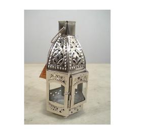 Linterna de vela de Metal estilo marroquí Vintage con paneles de vidrio, linterna colgante decorativa para el jardín del hogar, bodas y eventos - Product Image 3