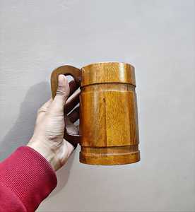 Taza de Madera Clásica de Lujo Ecológica, Diseño Floral Tallado a Mano, Acabado Pulido, Tamaño Personalizado, Apta para Microondas, para Bebidas Calientes/Frías, en Stock - Product Image 2