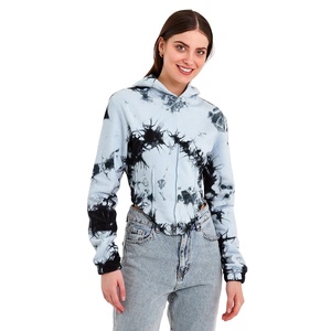 Street Style Tie-Dye Hoodie Bold Cómodo y totalmente personalizable Sudadera con capucha para mujer con logotipo y tamaños personalizados - Product Image 3