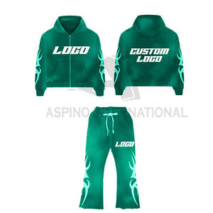 ชุดวอร์มสองชิ้นแบบปรับแต่งได้ชุดวอร์มกางเกงแบบมีฮู้ดแห้งเร็วชุดวิ่งแบบสองชิ้นลายพระอาทิตย์ซีดจาง - Product Image 1