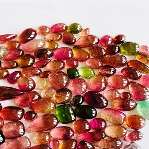 Cabujón de piedras preciosas de calidad AAA, corte mixto, piezas hermosas únicas, joyería usada calentada de turmalina múltiple Natural con certificado IGI - Product Image 6