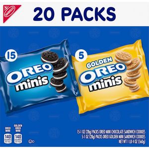 Oreo Mini Mix Sandwich Cookies Variety Pack, 20 Snack Packs - Product Image 2