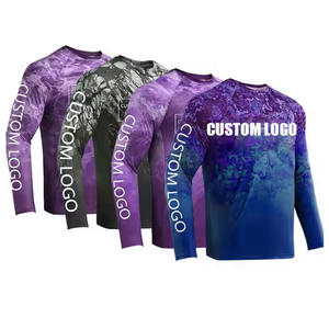 Camisas de pesca sublimadas personalizadas OEM manga larga secado rápido Anti-UV 100% poliéster ropa de pesca transpirable para hombres - Product Image 2