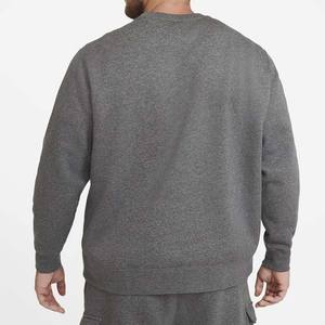Pull couleur unie manches longues col rond vêtements pour hommes sweats à capuche 100% coton Logo personnalisé basiques sweats pour hommes - Product Image 5