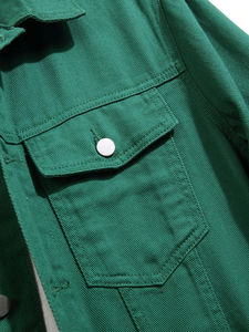 Chaquetas vaqueras OEM para hombre desgastadas lavadas con ácido para hombre con personalización completa, chaqueta vaquera deportiva para hombre, ropa para exteriores - Product Image 3