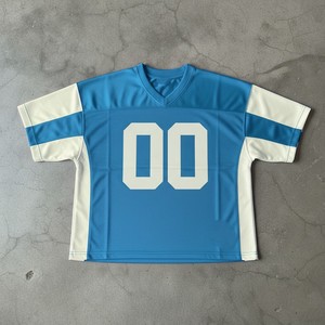 Red <b>Men's</b> V-Neck Short Sleeve Sport Jersey Blank 00 Number Printed Quick Dry Polyester Regular Fit - Product Image 3