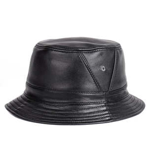 Chapeau seau en cuir PU, unisexe, élégant, de haute qualité, pour l'extérieur, imperméable, vente en gros, chapeaux seau personnalisés de styliste, 2023 - Product Image 2