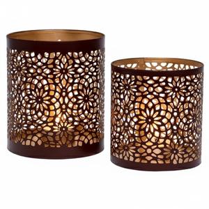 Candelabro Hexagonal de Metal Blanco Vintage, Patrón Geométrico de Rejilla, Portavelas Moderno de Hierro, Decoración de Mesa y Bodas - Product Image 4