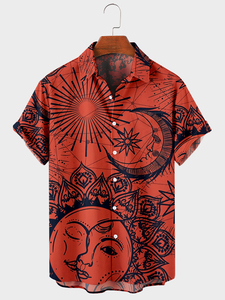 เสื้อเชิ้ตลำลองแขนสั้นสำหรับผู้ชายเสื้อมีกระดุมพิมพ์ลายเสื้อยืดสำหรับฤดูร้อน - Product Image 2