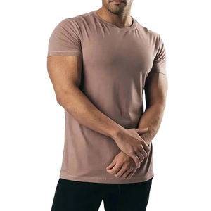 Fournisseur d'usine en gros, t-shirts pour hommes avec logo personnalisé, 95% coton, 5% élasthanne, impression personnalisée, manches courtes, col rond, t-shirts pour hommes - Product Image 6