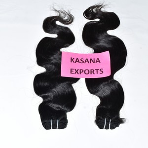 Extensions de cheveux humains indiens Remy 100 % non traités, double trame, 100 g, bruts, alignés aux cuticules, ondulation naturelle, vente en gros - Product Image 2