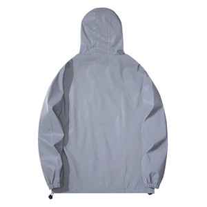 Chaqueta reflectante que brilla en la oscuridad para hombre, abrigo informal para exteriores, cortavientos para correr, ciclismo, senderismo, chaquetas de lluvia transpirables de talla grande - Product Image 3