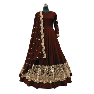India y Pakistán Boutique estilo nuevo diseñador desgaste de fiesta Punjabi trajes Anarkali vestido bordado pesado vestido de boda conjuntos de mujer - Product Image 2