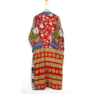 Robes de kimono 100% soie pour femmes, imprimées à la main avec des motifs floraux, vêtements de nuit d'été et de printemps, cadeau - Product Image 3