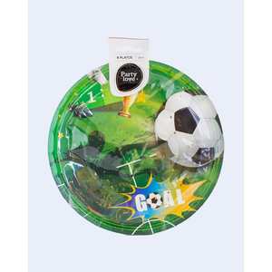 Platos de Fútbol Americano para Fiestas, 23 cm, Paquete de 8, Artículos Desechables para Fiestas - Product Image 1