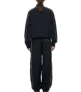 Survêtements de sport en nylon 100% de couleur unie sur mesure avec poches à fermeture éclair - Product Image 3