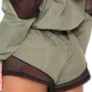 Conjuntos de dos piezas a prueba de viento con cremallera frontal para conjuntos cortavientos de mujer de estilo de patrón personalizado con capucha - Product Image 6