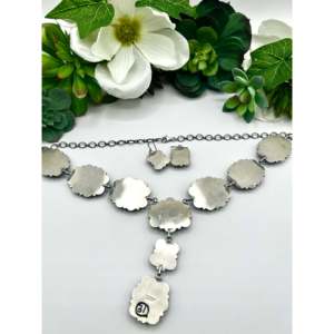 Mary Ann Spencer Fashion Jewelry <b>Set</b>-Black Jack & Sterling <b>Silver</b> <b>Necklace</b> - Product Image 2