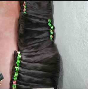 100% Naturel À La Recherche Non Remy Cheveux Humains Double Dessiné En Vrac Machine Droite Vague Cheveux Indiens - Product Image 3