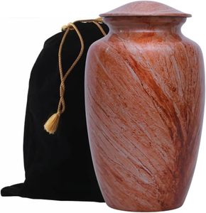 Urna de cremación para adultos moderna de calidad de lujo, soporte para cenizas de Metal, almacenamiento de terciopelo/bolsa de transporte, capacidad personalizada hecha a mano, venta al por mayor - Product Image 1