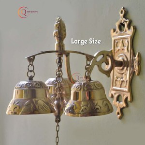 Cloche de porte en métal Vintage minimaliste avec bouton de porte cintre arbre de noël cloches ensemble de 3 pièces maison hôtel complexe décor - Product Image 6
