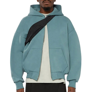 Nuevo Diseño de Invierno para Hombre, Sudadera Universitaria con Cremallera, Bordada e Impresa, de Alta Calidad, Hecha a Medida, 100% Algodón, Tejido Sólido con Forro - Product Image 2