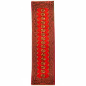One Of The Kind Afghani Hand-Knotted Rug 10'11 x 2'9 Afg33 - Product Image 1