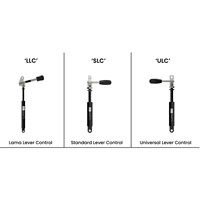 PBC23-500 Amortiguador de Gas Industrial con Control Remoto de Botón, Bloqueo por Resorte, Cable Bowden de 500 mm, Certificado ISO, Negro