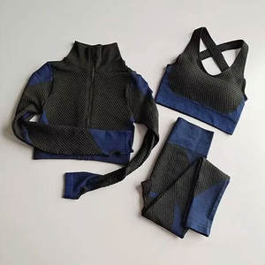 Nuevo estilo de yoga conjunto de Yoga de moda conjunto de fitness desgaste de las mujeres de yoga ligero personalizado al aire libre conjuntos sin costuras - Product Image 5