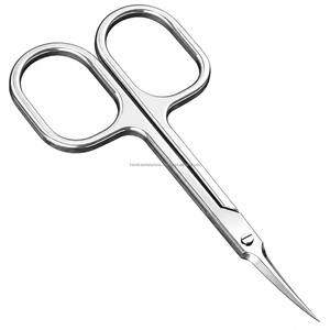 Ciseaux à ongles professionnels en acier inoxydable, pointes incurvées précises et aiguisées pour une coupe facile des cuticules, outil pour les ongles - Product Image 1