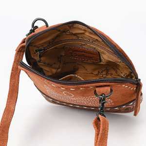 Bolso bandolera con cremallera y borlas ecológico bohemio de cuero de ante para mujer multiusos - Product Image 6