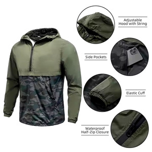 <b>Men's</b> Custom Designed Leather Windbreaker Quick Dry Breathable Hooded Biker <b>Jacket</b> <b>Summer</b> Kangaroo Pockets Zipper Plus Size Fur - Product Image 4