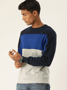 เสื้อสเวตเตอร์ผ้าฝ้ายแขนยาวสำหรับผู้ชาย, เสื้อสเวตเตอร์ผ้าฝ้ายย้อมสีล้วนระบายอากาศได้ดี380เหมาะสำหรับฤดูใบไม้ร่วง - Product Image 2