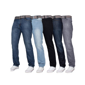 กางเกงยีนส์ผ้ายืดทรงสลิมฟิตสำหรับผู้ชายกางเกงยีนส์เอวยางยืดยืดได้ใส่สบายกางเกงลำลองปักลายไฮสตรีทคอลเลกชันฤดูใบไม้ผลิ - Product Image 1