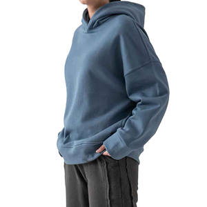 High Quality Eco-Friendly Women's Hoodies Custom Logo <b>Printing</b> Breathable Knitted Drop Shoulder Design for Winter Streetwear - Product Image 5