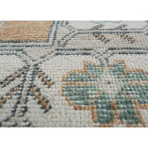 Tapis en laine noué à la main Erbe Ivory Gs-1512 pour entrée, couloir, motif abstrait rectangulaire médaillon, fait main - Product Image 3