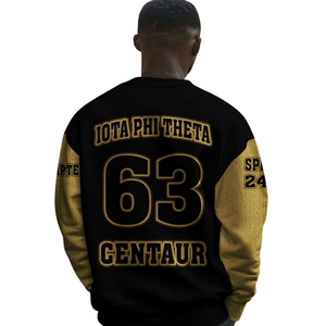 Iota Phi Theta fraternité 1963 acrylique tricot pull Chenille lettres grec vêtements pull hiver grec vêtements - Product Image 5
