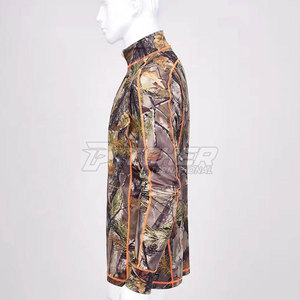 Camisas con cremallera Q de caza para hombre de invierno con logotipo personalizado Material de secado rápido ligero y transpirable para entusiastas del aire libre - Product Image 3