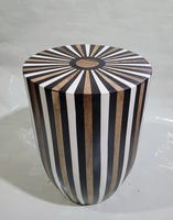Tabouret en résine avec incrustation d'os, taille personnalisée, design antique européen, fait main, écologique, pour usage hôtelier