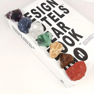 ชุดหินหยาบคริสตัลธรรมชาติจักระเจ็ดชิ้นอัญมณีบำบัดทางจิตวิญญาณคุณภาพสูงสำหรับการทำสมาธิและโยคะที่บ้าน - Product Image 1