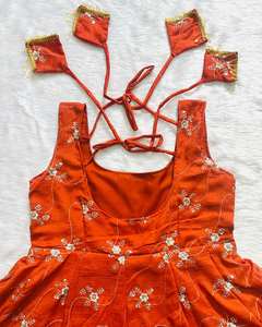 Ensemble Anarkali Kurta long sans manches en rayonne brodée Unity Luxure pour femme, avec dupatta assorti – Tenue ethnique élégante et respirante pour les fêtes - Product Image 6