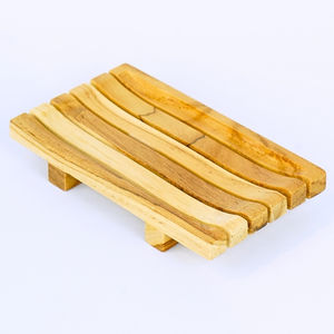 Porte-savon en bois naturel durable et écologique, imperméable à l'eau, utilisation quotidienne pour les savons secs et durables Fournitures de bain et de toilette - Product Image 2