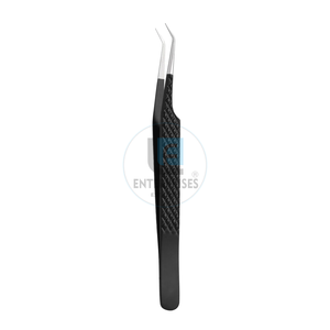 2026 OEM Stainless Steel Black <b>Eyelash</b> Tweezers with Silver Fiber Tip Precision Lash Tool 12cm for <b>Eyelash</b> Application - Product Image 4