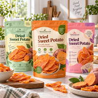 Sachets à fermeture éclair verticaux de qualité alimentaire les plus vendus, sacs personnalisés OEM ODM adaptés aux collations et aux patates douces séchées