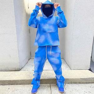 ชุดวอร์มดีไซน์เนอร์สั่งทำพิเศษ ปี 2025 ทรงจ็อกเกอร์ขาบานพิมพ์ลายพัฟ สไตล์สปอร์ต ล้างสีแบบแอซิด ทรงหลวมโอเวอร์ไซส์ - Product Image 6