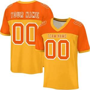 OEM sublimado camisetas de fútbol americano manga rayas tela de malla personalizada de secado rápido poliéster nombre Logo números impresión - Product Image 1