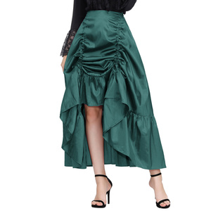 Scarlet Darkness Woman Adjustable High low Skirt Elastic Waist Gothic Renaissance Steampunk maxi skirt