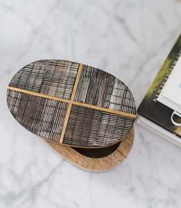 Horn and <b>wood</b> Jewelry Box Top Quality <b>Wood</b> Resin horn Women Jewelry Box Customized Packing and Sale - Product Image 3